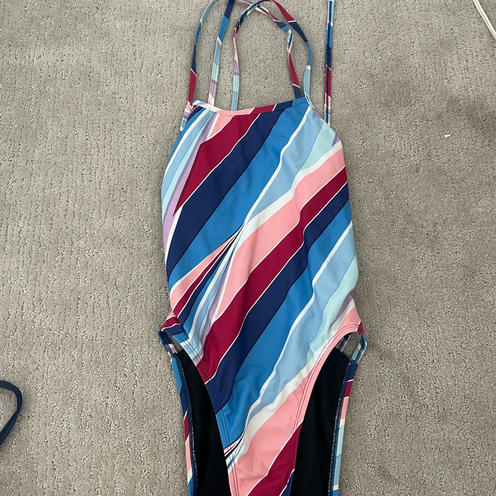 Colorful Striped Kids Swimwear